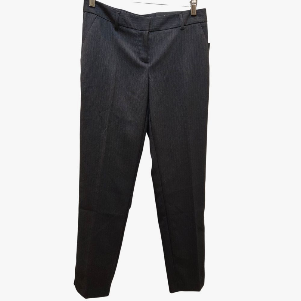 NWT Apt. 9 Slim Straight Women's Ankle Slacks Black Stripe 4 Classiccore Office